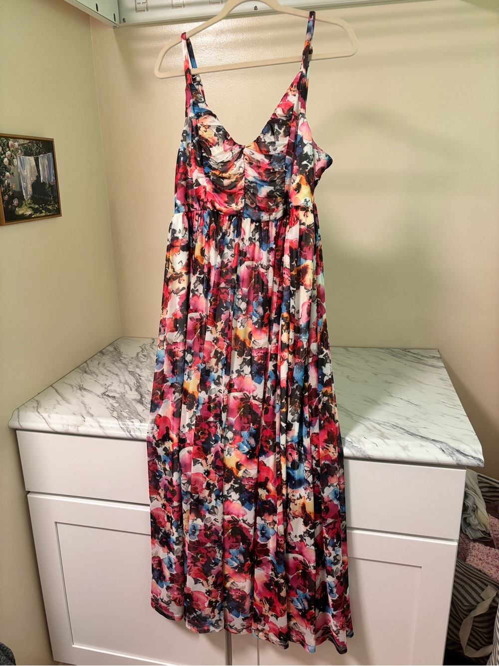 torrid Multicolor Floral Spaghetti-Strap Maxi Dress